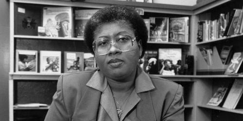 Joyce Harris in her office courtesy of the Oregon Historical Society