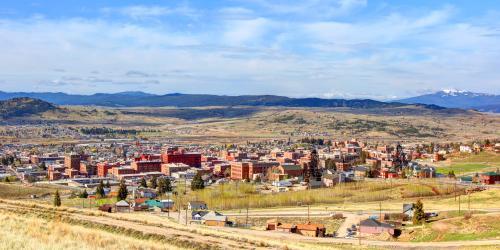 Aerial view of Butte Montana