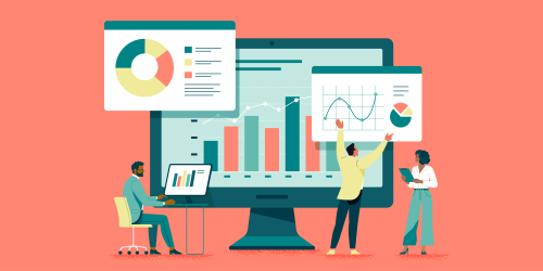 People looking at monitors displaying data